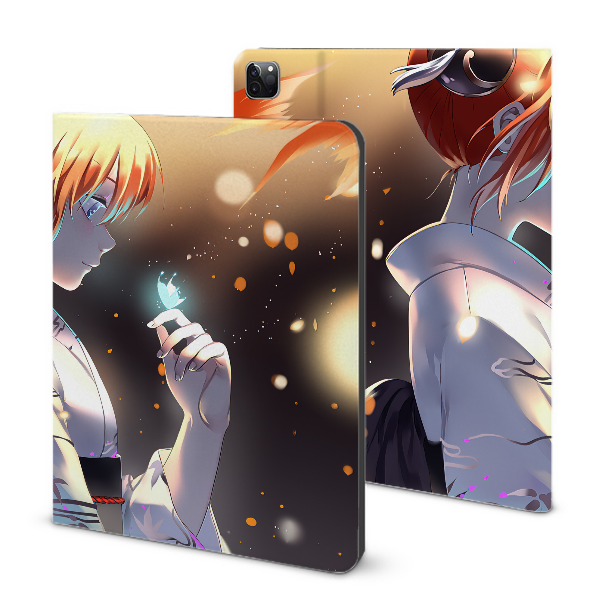 ぎんたま 坂田銀時（さかたぎんとき） 神楽 志村新八（しむら しんぱち） GINTAMA Sakata Gintoki Kagura Shimura Shinpachi IPad ケース ブック型 PUレザー TPU 耐衝撃 軽量 薄型 ペン収納なし 全面保護 IPad 各モデル対応